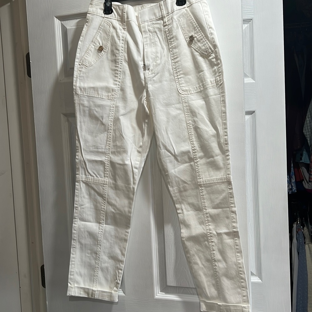 Brand new white high rise jeans
